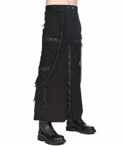 Black Pistol Kilt - Short Kilt Denim