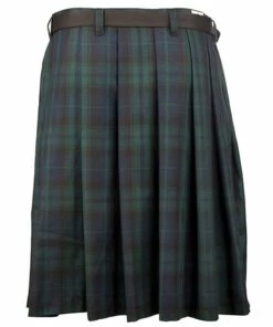 Black Pistol Kilt - Short Kilt Tartan Green