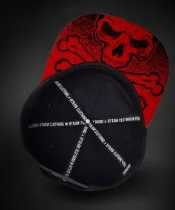 Hyraw Snapback Cap - Khaki Red Flat Brim -King Kerosin hyraw snapback cap khaki red flat brim 13