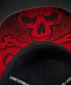 Hyraw Snapback Cap - Khaki Red Flat Brim -King Kerosin hyraw snapback cap khaki red flat brim 14