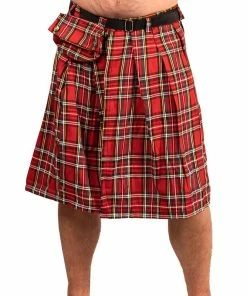Kilt With Sporran - Tartan Red
