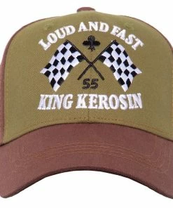King Kerosin Flex Cap - Loud And Fast Brown-Olive