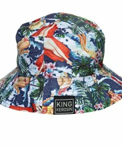 King Kerosin Reversible Bucket Hat - Vintage Summer -King Kerosin king kerosin reversible bucket hat vintage summer4