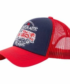 King Kerosin Trucker Cap - Fuck The Plastic Red -King Kerosin king kerosin trucker cap fuck the plastic red3