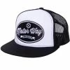 King Kerosin Trucker Cap - Motor Way Black-White -King Kerosin king kerosin trucker cap motor way black white