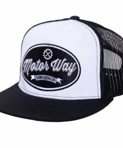 King Kerosin Trucker Cap - Motor Way Black-White