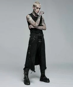 Punk Rave Denim Kilt - Nation Z -King Kerosin punk rave denim kilt nation z 14