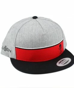 Sullen Snapback Cap - Stripe Grey Red
