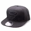 Superman Snapback Cap - Black Logo -King Kerosin superman snapback cap black logo 1