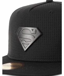 Superman Snapback Cap - Black Metal Logo -King Kerosin superman snapback cap black metal logo 13